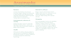 Desktop Screenshot of anaximanderdirectory.com