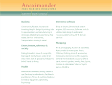 Tablet Screenshot of anaximanderdirectory.com